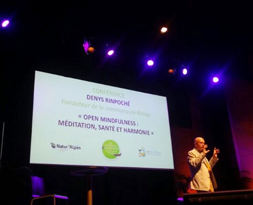 Denys Rinpoché lors de la Conférence Open Mindfulness : Méditation, santé et harmonie